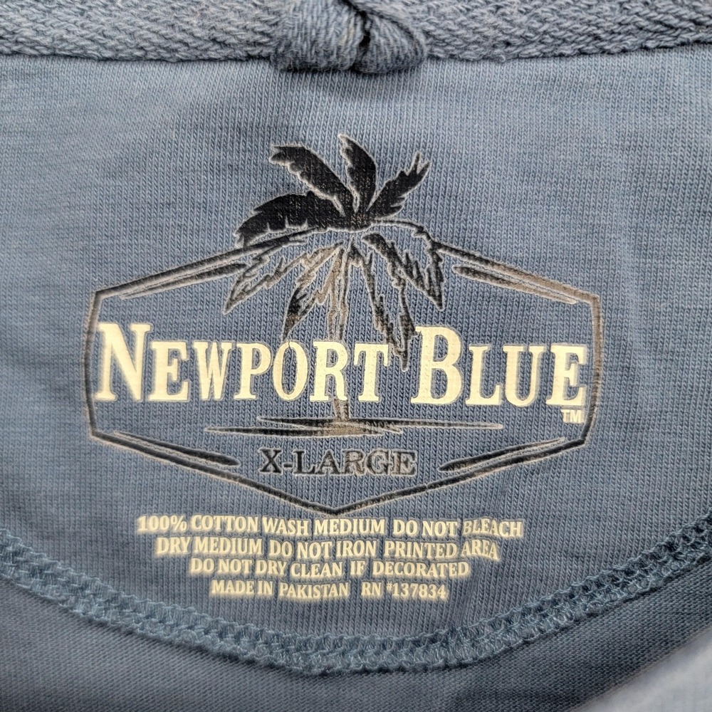 Newport Blue Shirt Mens XL Blue Palm Trees Beach Graphic T-Shirt Tee Casual - Picture 3 of 9
